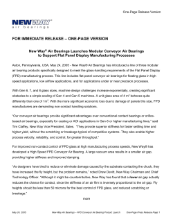 One-Page Release - 2005-05-24 (MS Word File