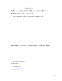 Pictures of Antimicrobial activity study of Aerva lanata fractions