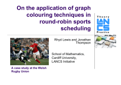 On the application of graph colouring techniques in round