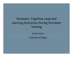 Emotions, Cognitive Load and Learning Outcomes During Simulator