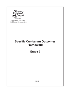 Specific Curriculum Outcomes, Grade 2