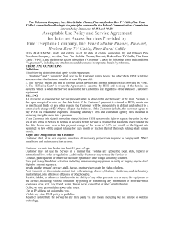 Acceptable Use Policy and Service Agreement for