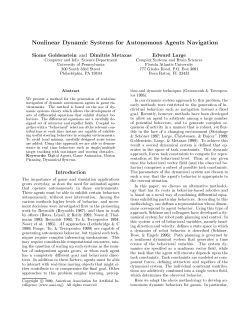 Nonlinear dynamic systems for autonomous agent navigation.