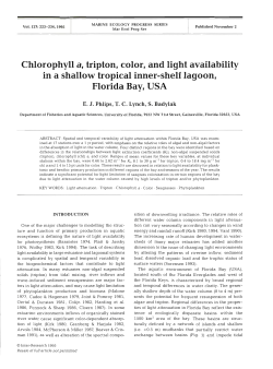 Chlorophyll a, tripton, color, and light availability in
