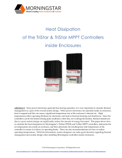 Heat Dissipation of the TriStar and TriStar MPPT