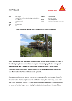MEDIA RELEASE from PAGES DATE REF Sika Limited Head Office
