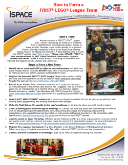 How To Form an Animal Allies FLL Team