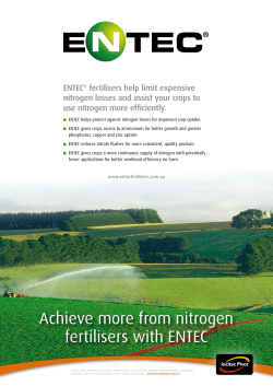 Achieve more from nitrogen fertilisers with ENTEC