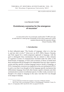 Evolutionary scenarios for the emergence of recursion**