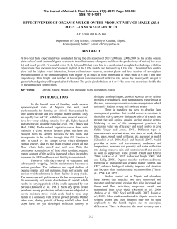 Effectiveness of Organic Mulch on the Productivity of Maize (Zea