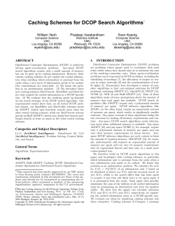 Caching Schemes for DCOP Search Algorithms