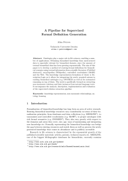 A Pipeline for Supervised Formal Definition Generation