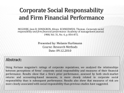 Corporate social responsibility and firm financial performance.
