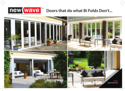 New Wave Door Brochure - DG Window Services Ltd