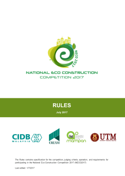 NECO2017 Rules - National Eco Construction Competition 2017