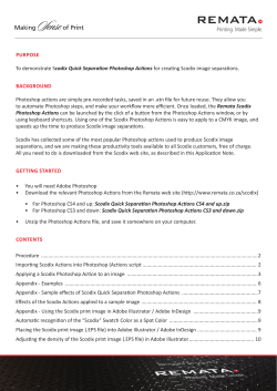 PurPose To demonstrate Scodix Quick Separation Photoshop