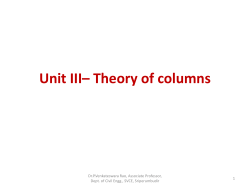 Unit IV – Theory of columns