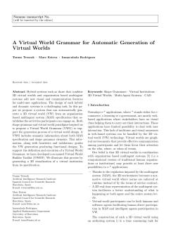 A Virtual World Grammar for Automatic Generation of