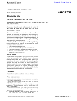 RSC Communication Template (Version 3.2)