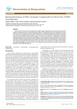 Biotransformation of Nitro Aromatic Compounds by Flavin