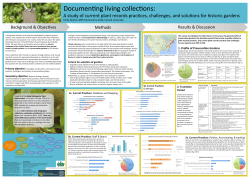A study of current plant records prac6ces, challenges, and solu6ons