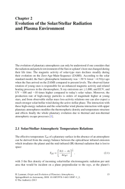 Evolution of the Solar/Stellar Radiation and Plasma