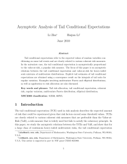 Asymptotic Analysis of Tail Conditional Expectations