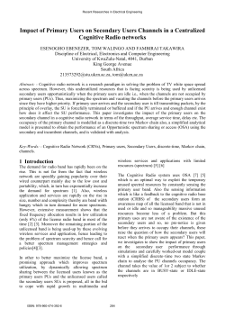 Impact of Primary Users on Secondary Users Channels