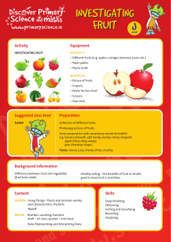 Investigating Fruit - Discover Primary Science