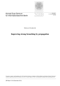 Improving strong branching by propagation