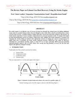 The Review Paper on Exhaust Gas Heat Recovery Using Six