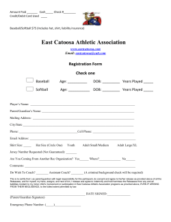 ECAA Spring Registration Form Word