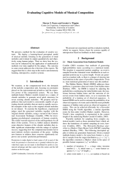 Evaluating Cognitive Models of Musical Composition