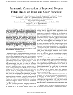 Parametric Construction of Improved Nyquist Filters Based on Inner