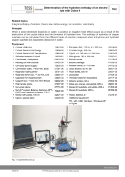 TEC Determination of the hydration enthalpy of an electrolyte with