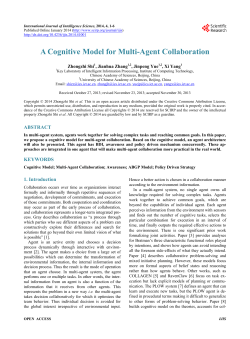 A Cognitive Model for Multi-Agent Collaboration
