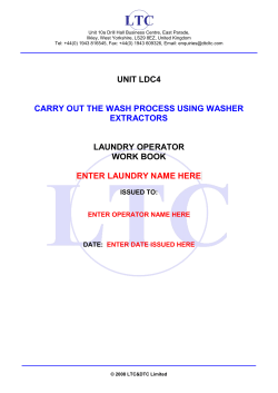 unit ldc4 carry out the wash process using washer extractors laundry