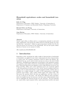 Household equivalence scales and household tax