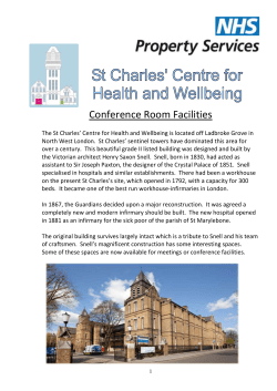 The St Charles Centre for Health and Wellbeing is located off