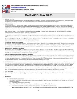 team match play rules - Diamond Eight Billiards