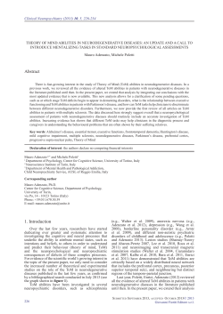 Abstract 1. Introduction - Clinical Neuropsychiatry