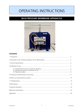 08.03 pressure membrane apparatus
