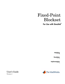 Fixed-Point Blockset User`s Guide
