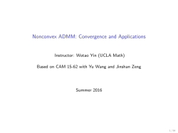 Nonconvex ADMM: Convergence and Applications