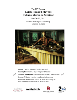 2016 LHS Indiana Marimba Seminar Flyer and Registration Form