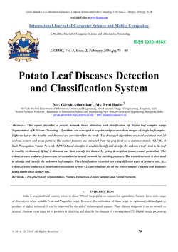 Potato Leaf Diseases Detection and Classification System