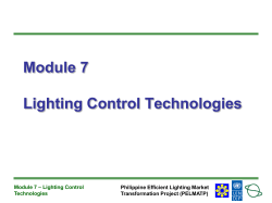 Module 7 Lighting Control Technologies