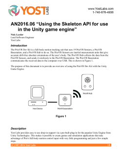 AN2016.06 “Using the Skeleton API for use in the Unity game engine”