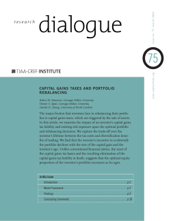 Capital Gains Taxes and Portfolio Rebalancing