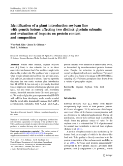 Identification of a plant introduction soybean line with genetic